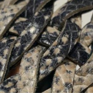 cuir serpent gris